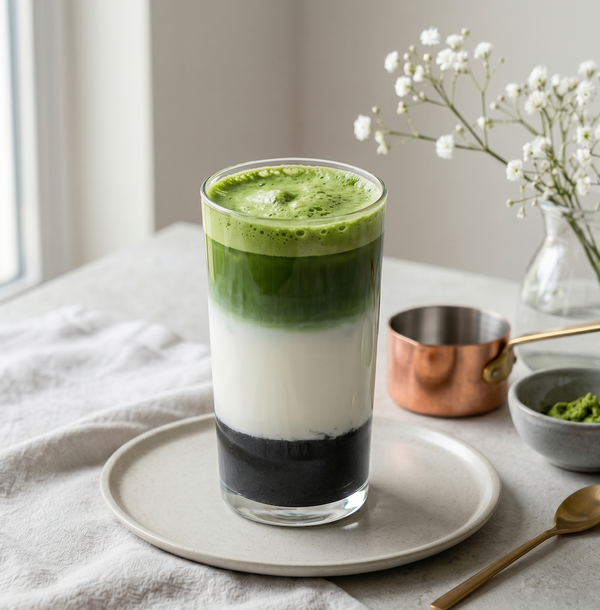 Black Sesame Matcha Latte